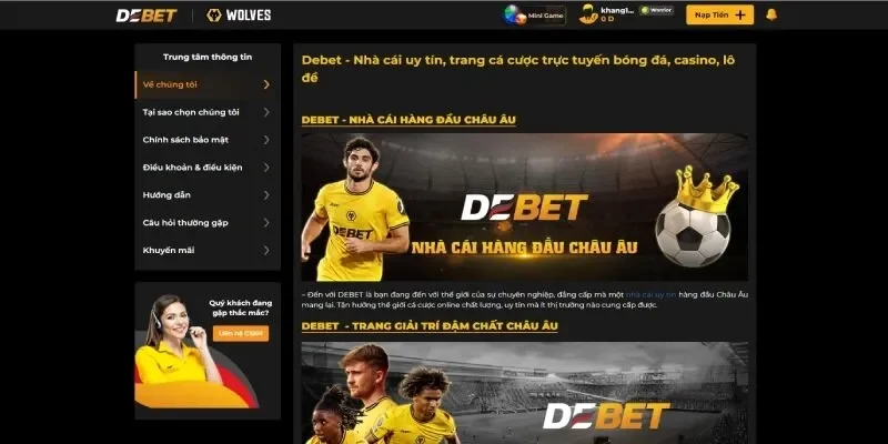 Giới thiệu DEBET - nhà cái hàng đầu châu Âu