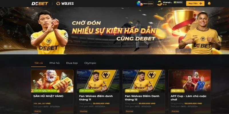 Khám phá kho game DEBET